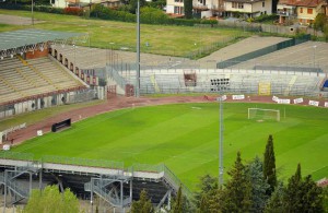 arezzo viale gramsci stadio comunale città di arezzo partita di calcio amichevole di allenamento atletico arezzo rappresentativa lega serie d girone e - nella foto: